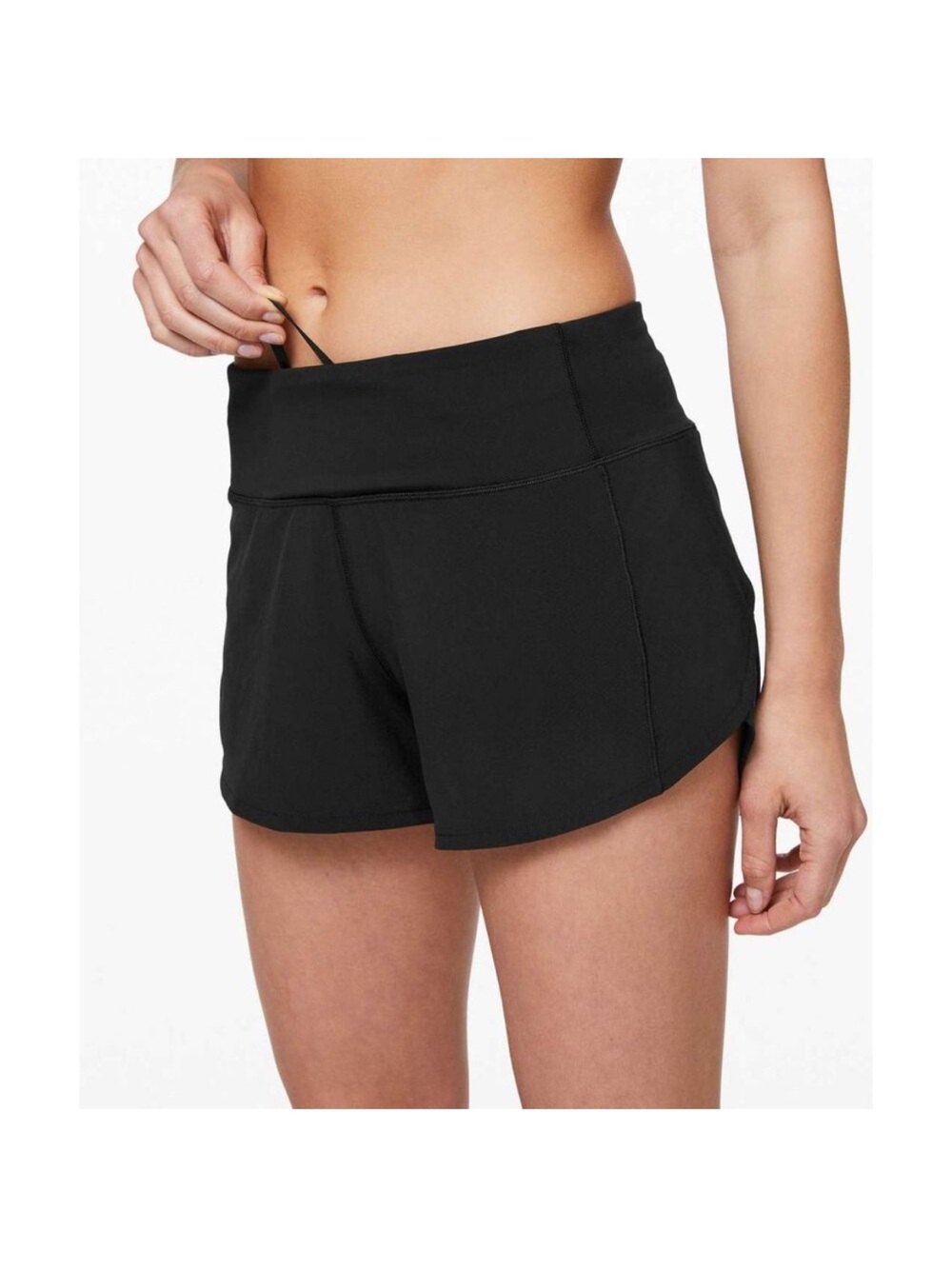 Lululemon Athletica Black Speed Up Shorts Long Womens Size 8